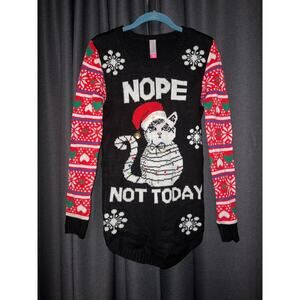 Ugly Christmas Sweater Xmas Size Small Cat